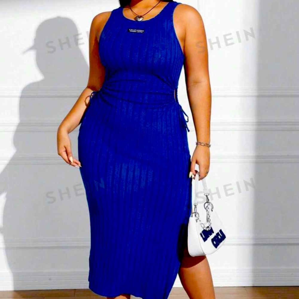 New royal blue plus size summer dress size 2X